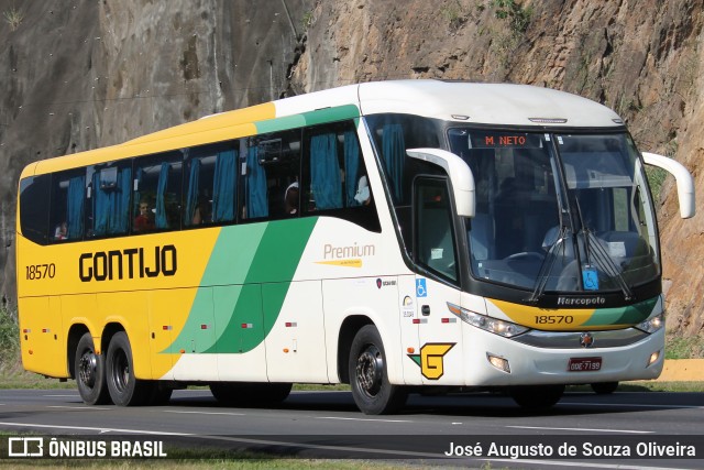 Empresa Gontijo de Transportes 18570 na cidade de Paracambi, Rio de Janeiro, Brasil, por José Augusto de Souza Oliveira. ID da foto: 10019366.