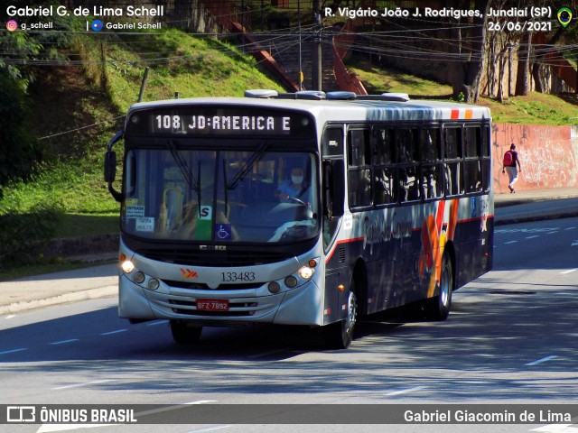 Rápido Campinas 133483 na cidade de Jundiaí, São Paulo, Brasil, por Gabriel Giacomin de Lima. ID da foto: 10017580.