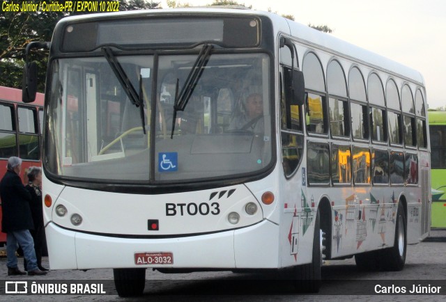 Transporte Coletivo Glória BT003 na cidade de Curitiba, Paraná, Brasil, por Carlos Júnior. ID da foto: 10018377.