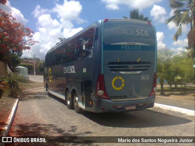 Viação Cidade Sol 8650 na cidade de Piritiba, Bahia, Brasil, por Mario dos Santos Nogueira Junior. Número da foto: #10020167.