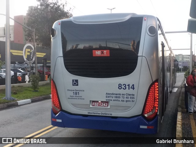 Next Mobilidade - ABC Sistema de Transporte 8314 na cidade de São Bernardo do Campo, São Paulo, Brasil, por Gabriel Brunhara. Número da foto: #10022709.