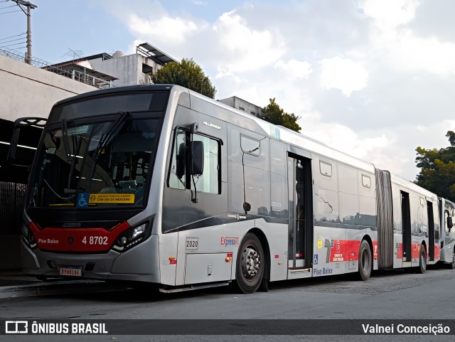 Express Transportes Urbanos Ltda 4 8702 na cidade de São Paulo, São Paulo, Brasil, por Valnei Conceição. Número da foto: #10020331.