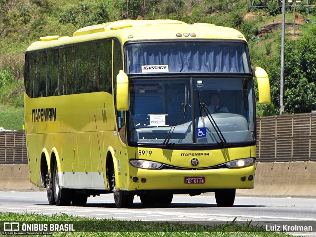 Viação Itapemirim 8919 na cidade de Aparecida, São Paulo, Brasil, por Luiz Krolman. Número da foto: #10021685.