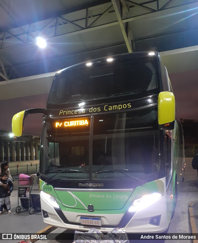 Expresso Princesa dos Campos 6998 na cidade de Curitiba, Paraná, Brasil, por Andre Santos de Moraes. Número da foto: #10021146.