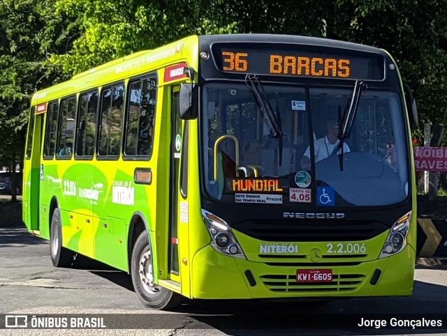 Santo Antônio Transportes Niterói 2.2.006 na cidade de Niterói, Rio de Janeiro, Brasil, por Jorge Gonçalves. Número da foto: #10020166.