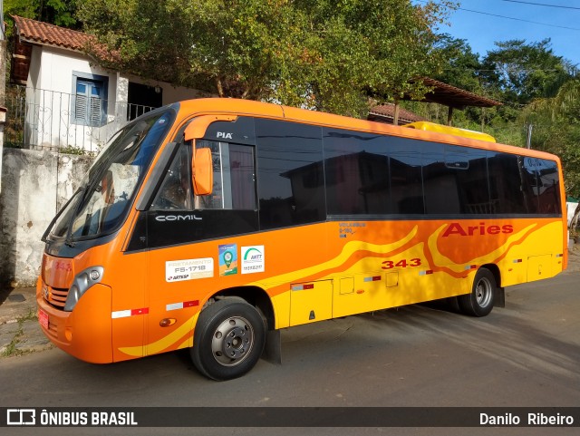 Aries Turismo 343 na cidade de Valença, Rio de Janeiro, Brasil, por Danilo  Ribeiro. Número da foto: #10023156.