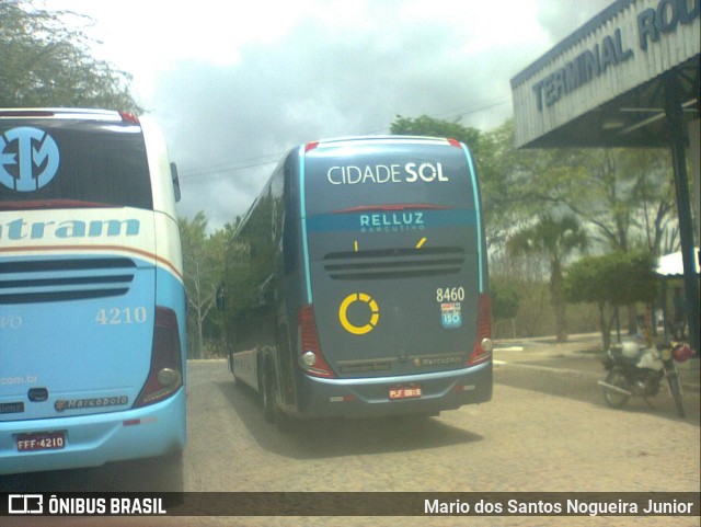 Viação Cidade Sol 8460 na cidade de Piritiba, Bahia, Brasil, por Mario dos Santos Nogueira Junior. Número da foto: #10023865.