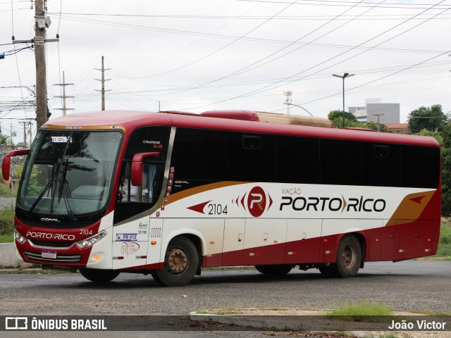 Auto Viação Porto Rico 2104 na cidade de Teresina, Piauí, Brasil, por João Victor. ID da foto: 10025614.