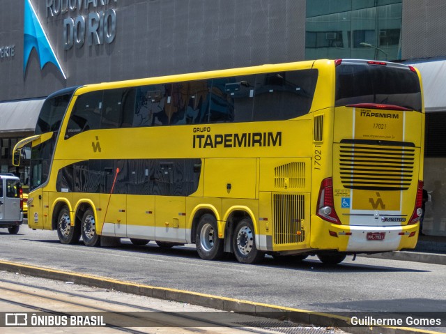 Viação Itapemirim 17021 na cidade de Rio de Janeiro, Rio de Janeiro, Brasil, por Guilherme Gomes. Número da foto: #10024609.