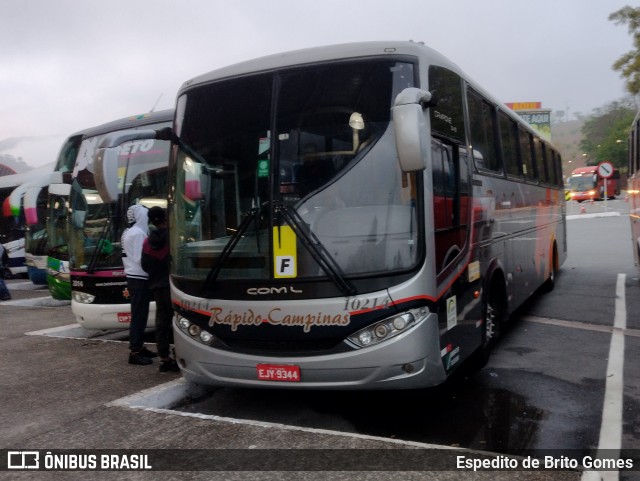 Rápido Campinas 10214 na cidade de Aparecida, São Paulo, Brasil, por Espedito de Brito Gomes. Número da foto: #10026389.