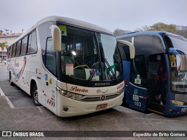 Turismo Pavão 4400 na cidade de Aparecida, São Paulo, Brasil, por Espedito de Brito Gomes. ID da foto: 10026360.