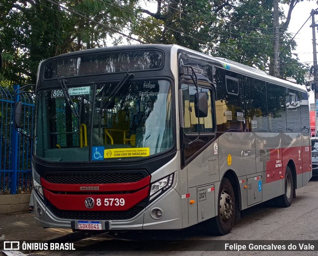 Auto Viação Transcap 8 5739 na cidade de São Paulo, São Paulo, Brasil, por Felipe Goncalves do Vale. ID da foto: 10027279.