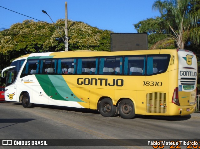 Empresa Gontijo de Transportes 18310 na cidade de Três Corações, Minas Gerais, Brasil, por Fábio Mateus Tibúrcio. ID da foto: 10027222.