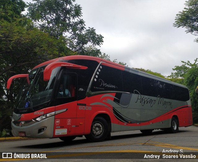 Empresa de Ônibus Pássaro Marron 6008 na cidade de São Paulo, São Paulo, Brasil, por Andrey  Soares Vassão. Número da foto: #10027075.
