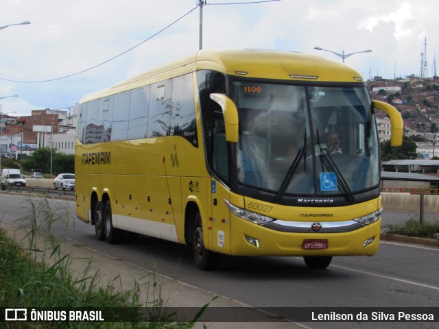 Viação Itapemirim 60027 na cidade de Caruaru, Pernambuco, Brasil, por Lenilson da Silva Pessoa. Número da foto: #10028153.