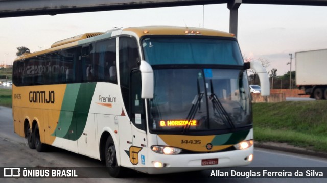 Empresa Gontijo de Transportes 14435 na cidade de Contagem, Minas Gerais, Brasil, por Allan Douglas Ferreira da Silva. Número da foto: #10030295.
