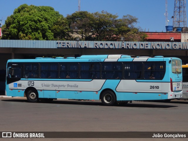 UTB - União Transporte Brasília 2610 na cidade de Novo Gama, Goiás, Brasil, por João Gonçalves. ID da foto: 10030705.