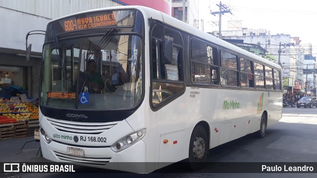 Transportes e Turismo Alto Minho RJ 168.002 na cidade de Nova Iguaçu, Rio de Janeiro, Brasil, por Paulo Leandro. Número da foto: #10030494.