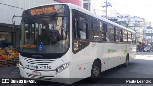 Transportes e Turismo Alto Minho RJ 168.002 na cidade de Nova Iguaçu, Rio de Janeiro, Brasil, por Paulo Leandro. ID da foto: 10030494.