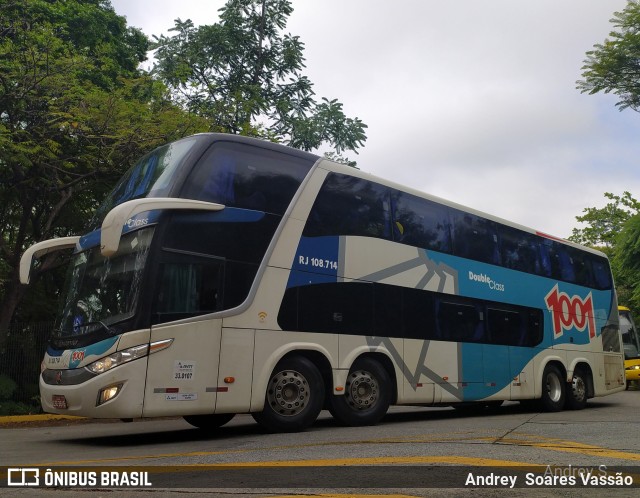 Auto Viação 1001 RJ 108.714 na cidade de São Paulo, São Paulo, Brasil, por Andrey  Soares Vassão. ID da foto: 10029846.