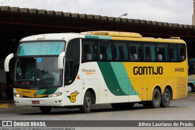 Empresa Gontijo de Transportes 14455 na cidade de Vitória da Conquista, Bahia, Brasil, por Athos Lauriano do Prado. ID da foto: 10030527.