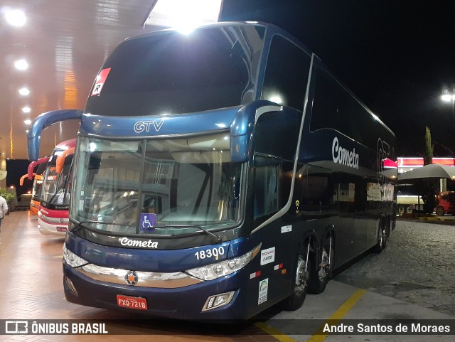 Viação Cometa 18300 na cidade de Queluz, São Paulo, Brasil, por Andre Santos de Moraes. ID da foto: 10031285.