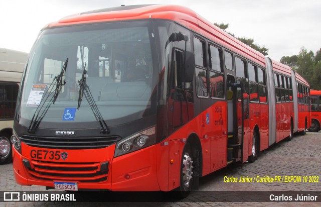 Viação Cidade Sorriso GE735 na cidade de Curitiba, Paraná, Brasil, por Carlos Júnior. ID da foto: 10031470.