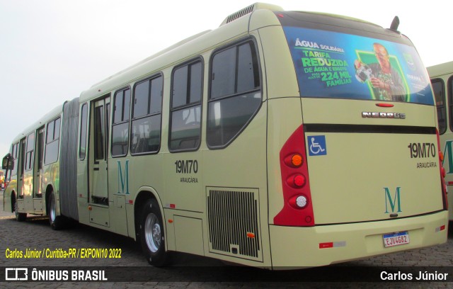 Araucária Transportes Coletivos 19M70 na cidade de Curitiba, Paraná, Brasil, por Carlos Júnior. ID da foto: 10031388.