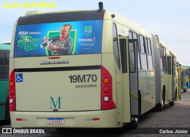 Araucária Transportes Coletivos 19M70 na cidade de Curitiba, Paraná, Brasil, por Carlos Júnior. Número da foto: #10031391.