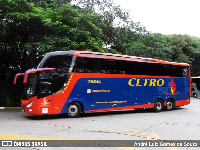 Viação Cetro 20016 na cidade de São Paulo, São Paulo, Brasil, por André Luiz Gomes de Souza. ID da foto: 10033260.