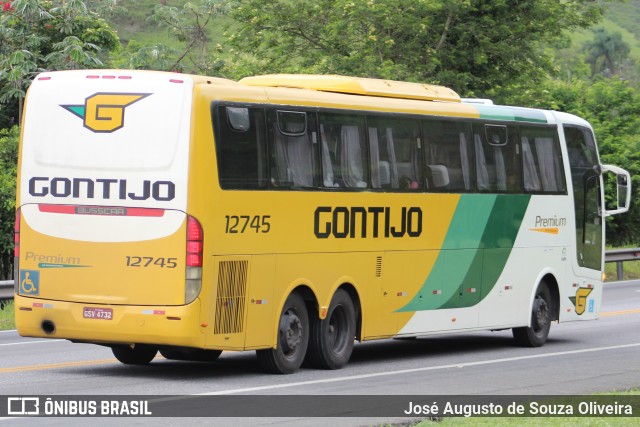 Empresa Gontijo de Transportes 12745 na cidade de Barra do Piraí, Rio de Janeiro, Brasil, por José Augusto de Souza Oliveira. ID da foto: 10033752.