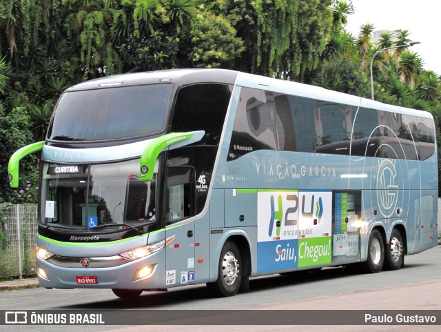 Viação Garcia 8402 na cidade de Curitiba, Paraná, Brasil, por Paulo Gustavo. Número da foto: #10032122.