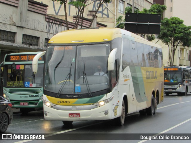 Empresa Gontijo de Transportes 18445 na cidade de Belo Horizonte, Minas Gerais, Brasil, por Douglas Célio Brandao. ID da foto: 10031651.