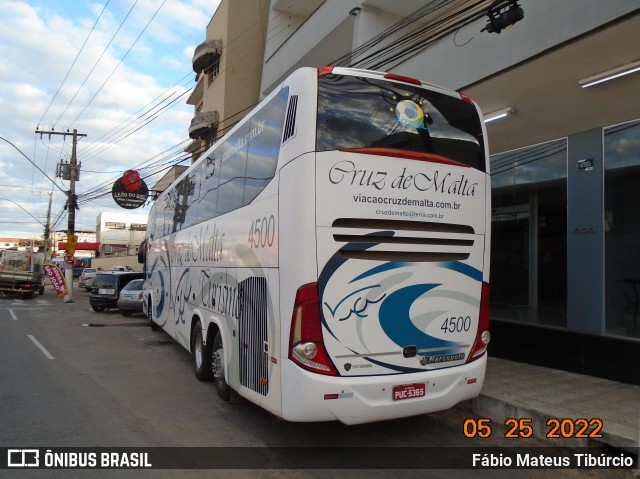 Viação Cruz de Malta Turismo 4500 na cidade de Três Corações, Minas Gerais, Brasil, por Fábio Mateus Tibúrcio. Número da foto: #10032527.