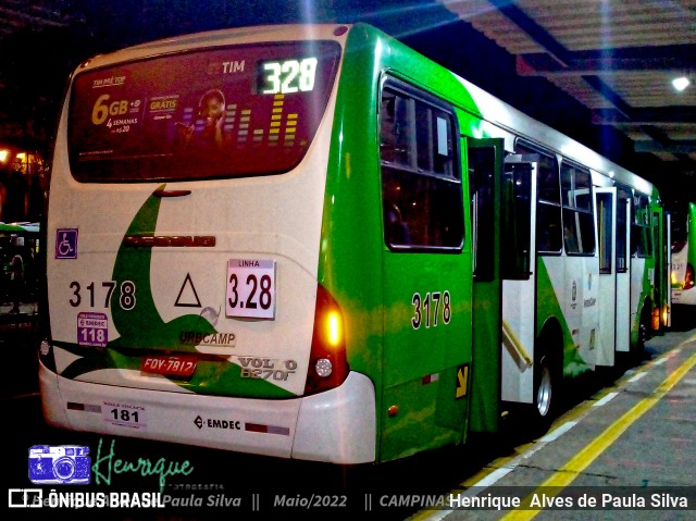 VB Transportes e Turismo 3178 na cidade de Campinas, São Paulo, Brasil, por Henrique Alves de Paula Silva. Número da foto: #10032450.