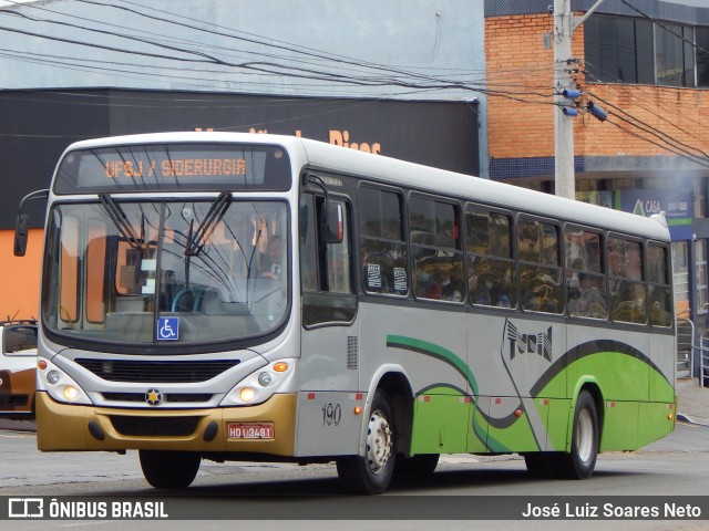 Turin Transportes 190 na cidade de Ouro Branco, Minas Gerais, Brasil, por José Luiz Soares Neto. ID da foto: 10032497.