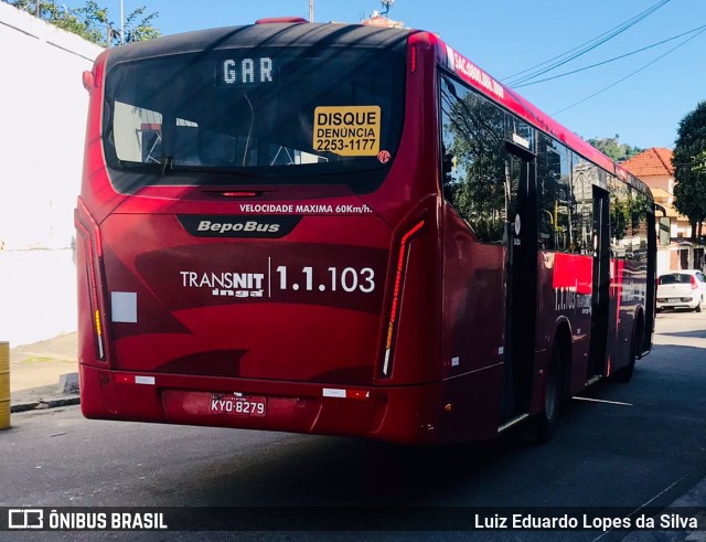 Auto Lotação Ingá 1.1.103 na cidade de Niterói, Rio de Janeiro, Brasil, por Luiz Eduardo Lopes da Silva. Número da foto: #10033655.