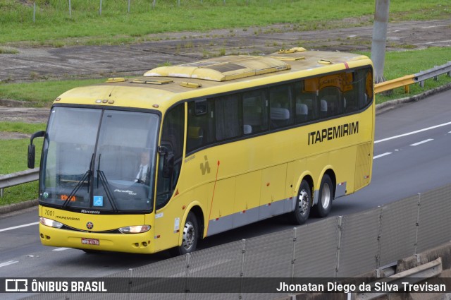 Viação Itapemirim 7001 na cidade de Lavrinhas, São Paulo, Brasil, por Jhonatan Diego da Silva Trevisan. Número da foto: #10035649.