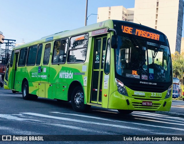 Santo Antônio Transportes Niterói 2.2.113 na cidade de Niterói, Rio de Janeiro, Brasil, por Luiz Eduardo Lopes da Silva. Número da foto: #10036602.