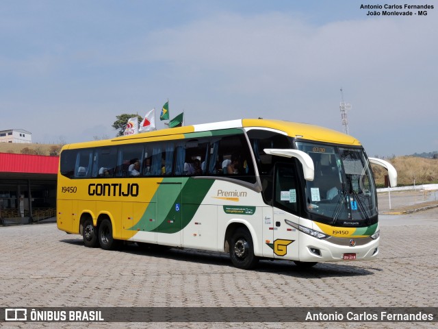 Empresa Gontijo de Transportes 19450 na cidade de João Monlevade, Minas Gerais, Brasil, por Antonio Carlos Fernandes. ID da foto: 10035686.