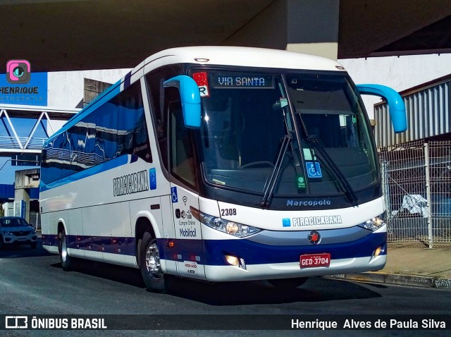 Viação Piracicabana 2308 na cidade de Campinas, São Paulo, Brasil, por Henrique Alves de Paula Silva. Número da foto: #10036142.