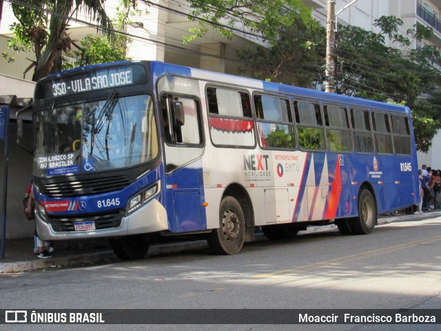 Next Mobilidade - ABC Sistema de Transporte 81.645 na cidade de São Paulo, São Paulo, Brasil, por Moaccir  Francisco Barboza. ID da foto: 10037941.