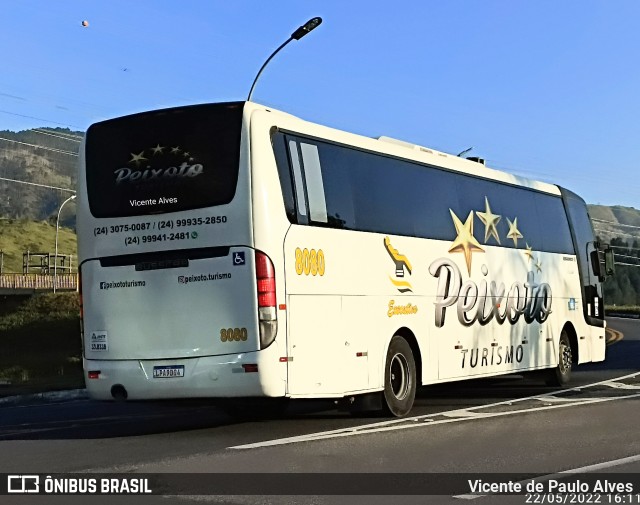 Peixoto Turismo 8080 na cidade de Aparecida, São Paulo, Brasil, por Vicente de Paulo Alves. ID da foto: 10042278.