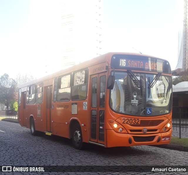 Empresa de Ônibus Campo Largo 22032 na cidade de Curitiba, Paraná, Brasil, por Amauri Caetano. Número da foto: #10041420.