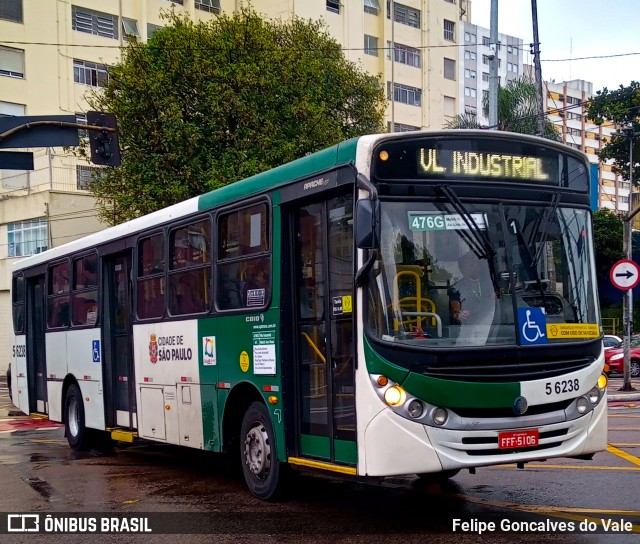 Transunião Transportes 5 6238 na cidade de São Paulo, São Paulo, Brasil, por Felipe Goncalves do Vale. Número da foto: #10042676.
