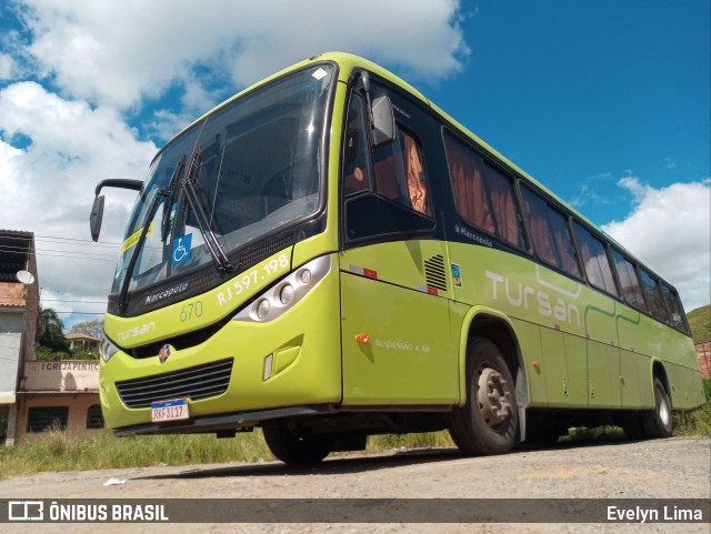 Tursan - Turismo Santo André RJ 597.198 na cidade de Volta Redonda, Rio de Janeiro, Brasil, por Evelyn Lima. Número da foto: #10042291.