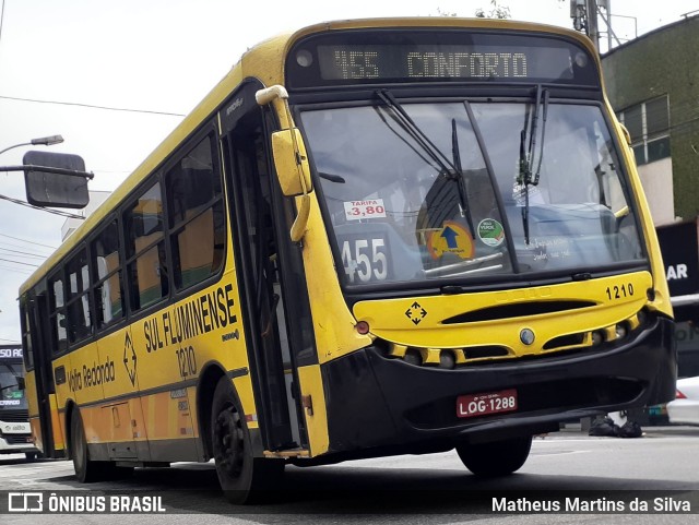 Viação Sul Fluminense 1210 na cidade de Volta Redonda, Rio de Janeiro, Brasil, por Matheus Martins da Silva. ID da foto: 10040189.