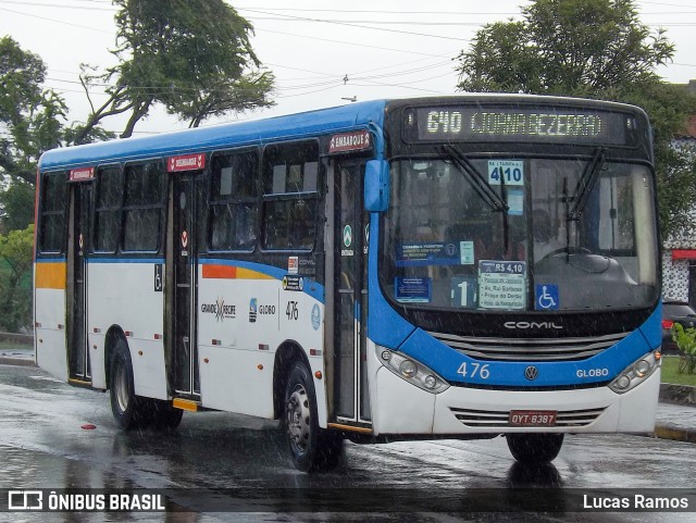 Transportadora Globo 476 na cidade de Recife, Pernambuco, Brasil, por Lucas Ramos. ID da foto: 10040912.