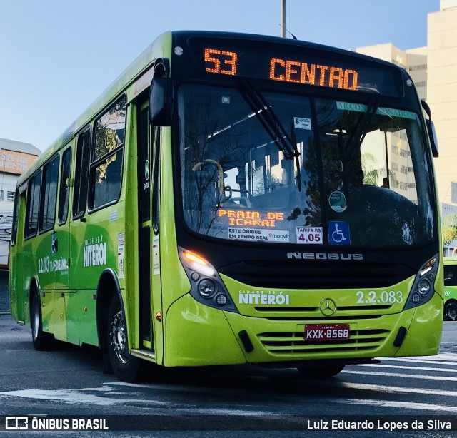 Santo Antônio Transportes Niterói 2.2.083 na cidade de Niterói, Rio de Janeiro, Brasil, por Luiz Eduardo Lopes da Silva. Número da foto: #10041446.