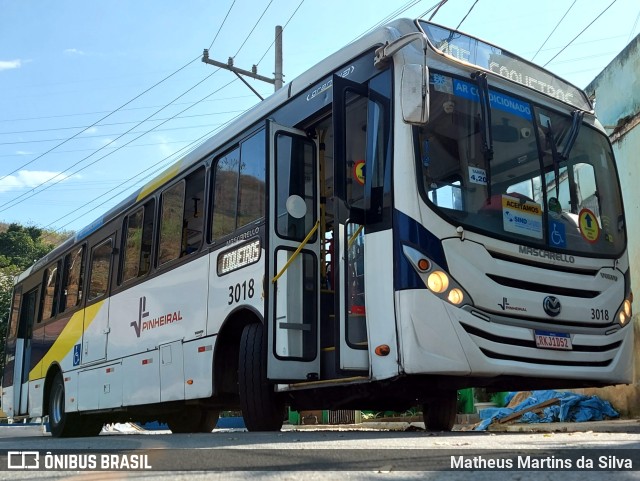 Viação Pinheiral 3018 na cidade de Volta Redonda, Rio de Janeiro, Brasil, por Matheus Martins da Silva. ID da foto: 10042760.